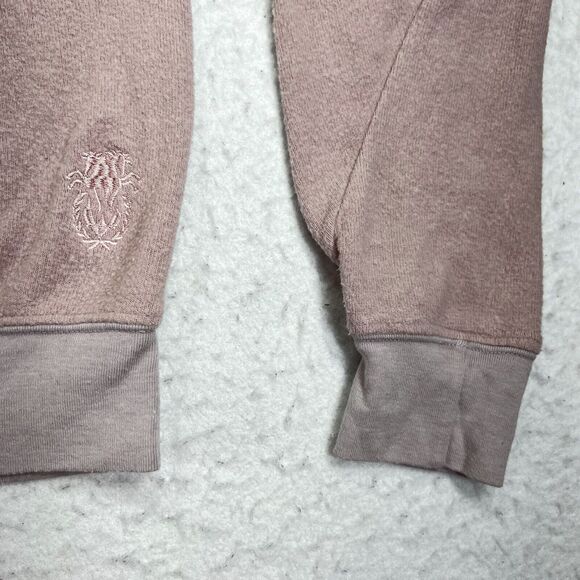 Wildfox Womens Small Sweater Pullover V Neck Mauve Pink Polyester Blend Soft - Picture 4 of 12